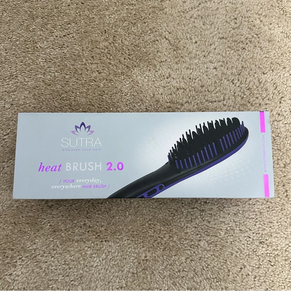 Sutra Heat Brush 2.0 Styling Tool - Heats up to 450‎ Degrees Black & Purple EUC